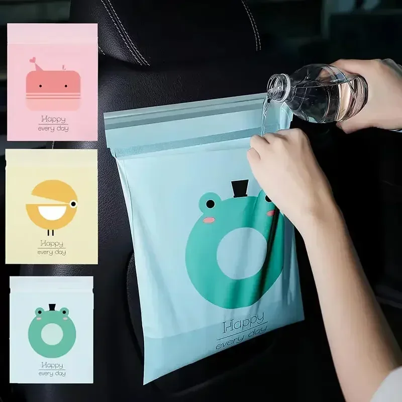 Car Trash Bag 15 Pcs Disposable Garbage Waterproof Car Trash Can Bag Stick To Anywhere Inside Your Bags Accessories Trash Too