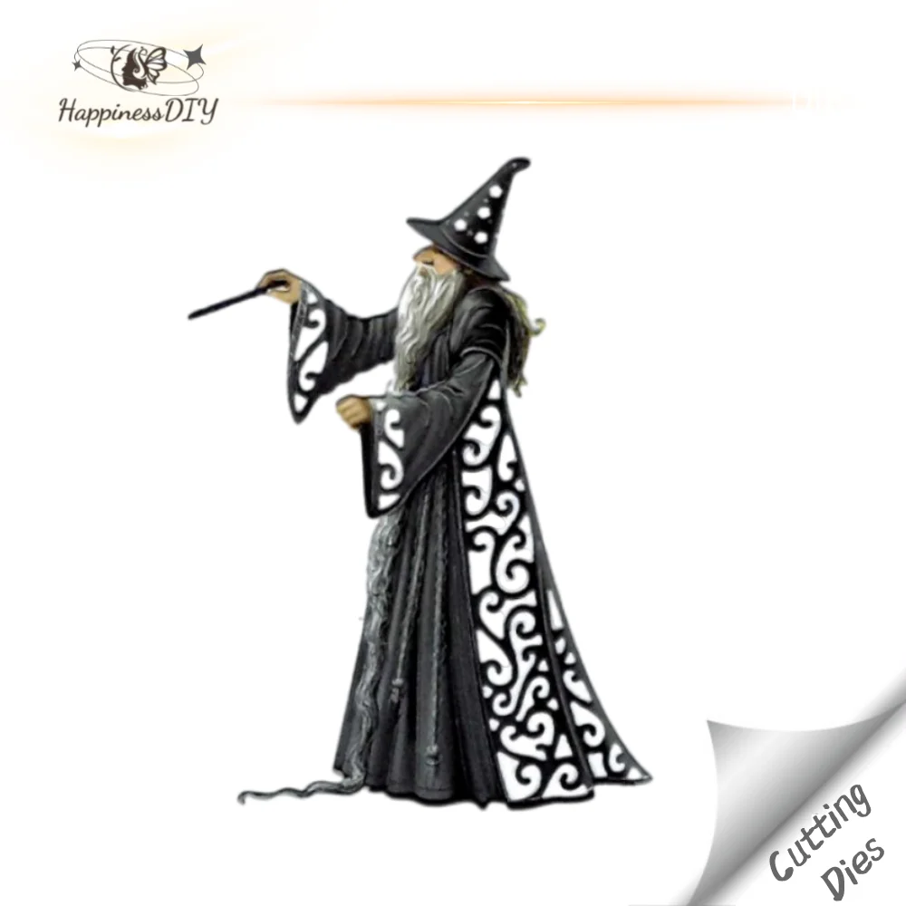 Wizard Magician Merlin Metal Cutting Dies for DIY Scrapbooking Album Paper Cards Decorative Crafts Embossing Die Cuts