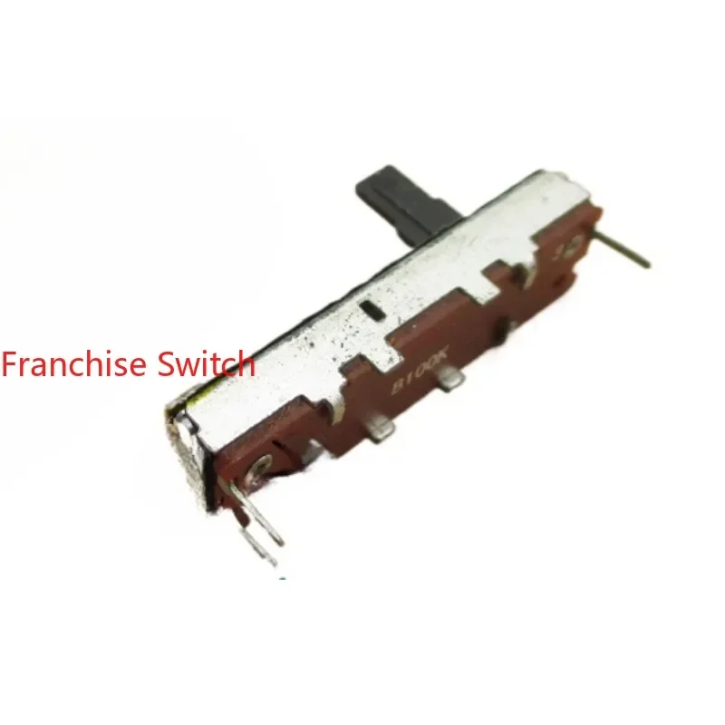 20PCS Direct Slip Potentiometer 35MM Total Length 25MM Stroke, Push-pull  B100K Mixer Fader 100K