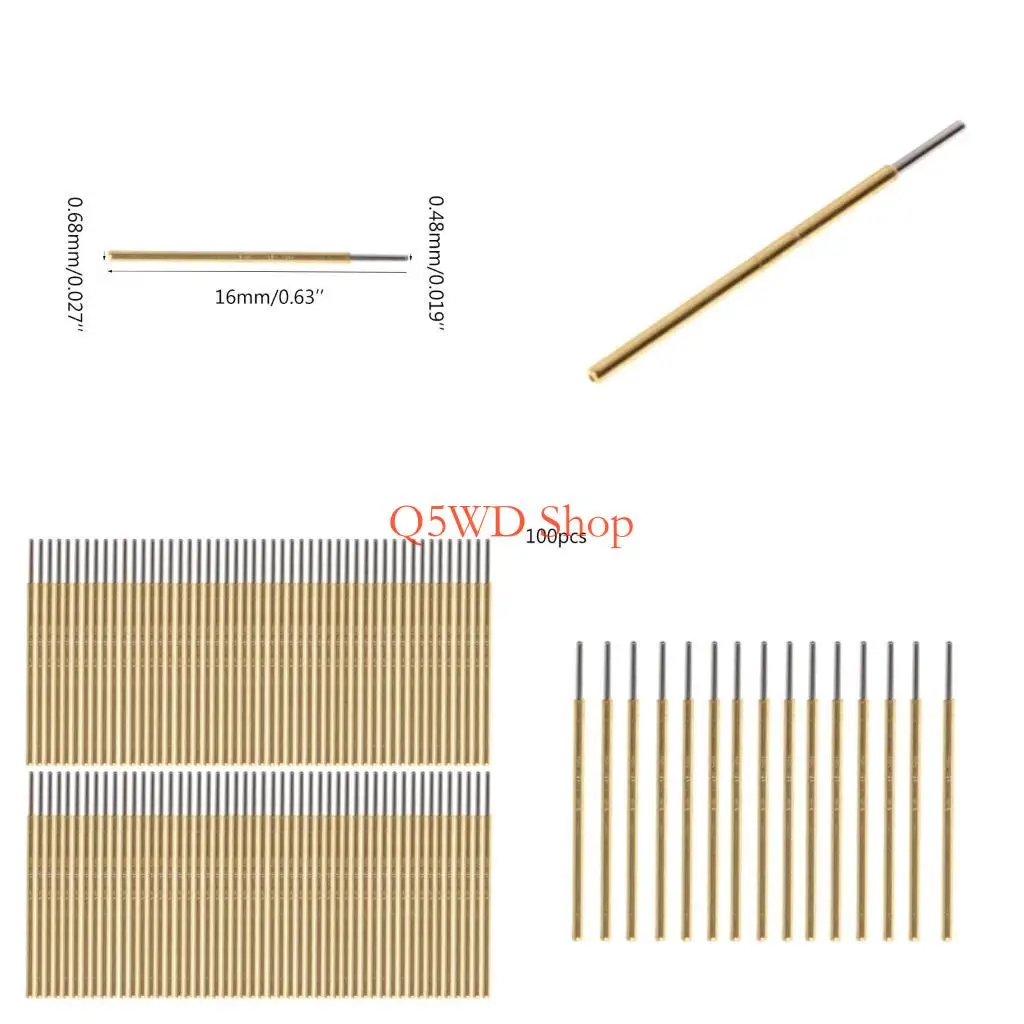 Q5WD Test Probe 100 Pcs Spring Test Probe Pogo Pin P50-J1 Dia 0.68mm Quality Material