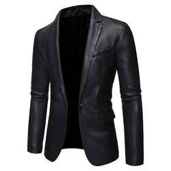 Spring and Autumn New Men Leather Clothes Suits Youth Handsome Leather Suits Jacket for Men Fashionable Slim Fit Casual Jackets