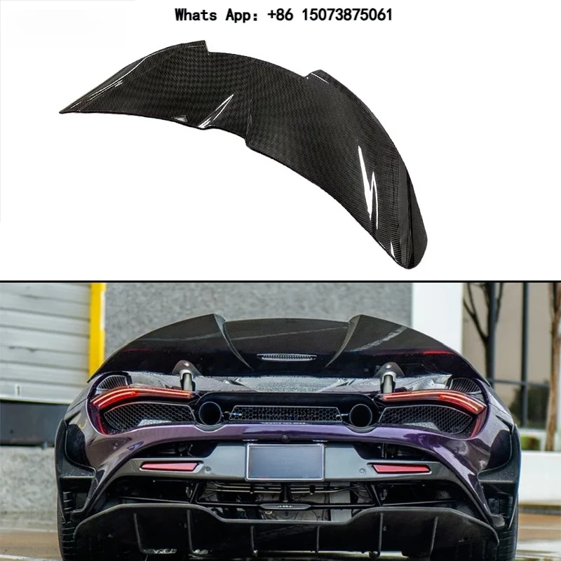 765LT Style Single Spoiler Rear Wing High Quality Dry Carbon Fiber Body Kits for Mc-L-aren 720S Rear Bumper