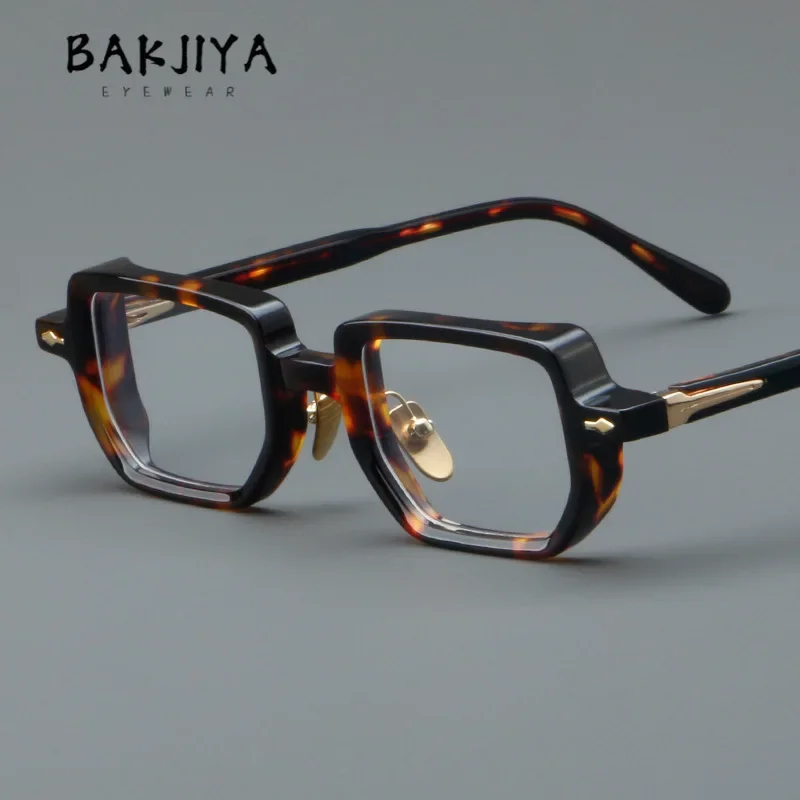 

Vintage Thick Acetate Handmade Eyeglasses Frame Men's Designer Trend Square eyewear can be customized prescription glasses frame