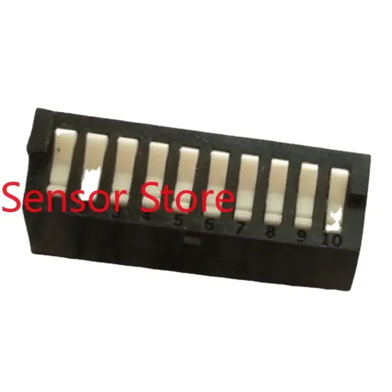 

10 шт. вертикальных 10-позиционных 10-контактных DIP-переключателей с кнопкой DSS-10, шаг 2.54 мм