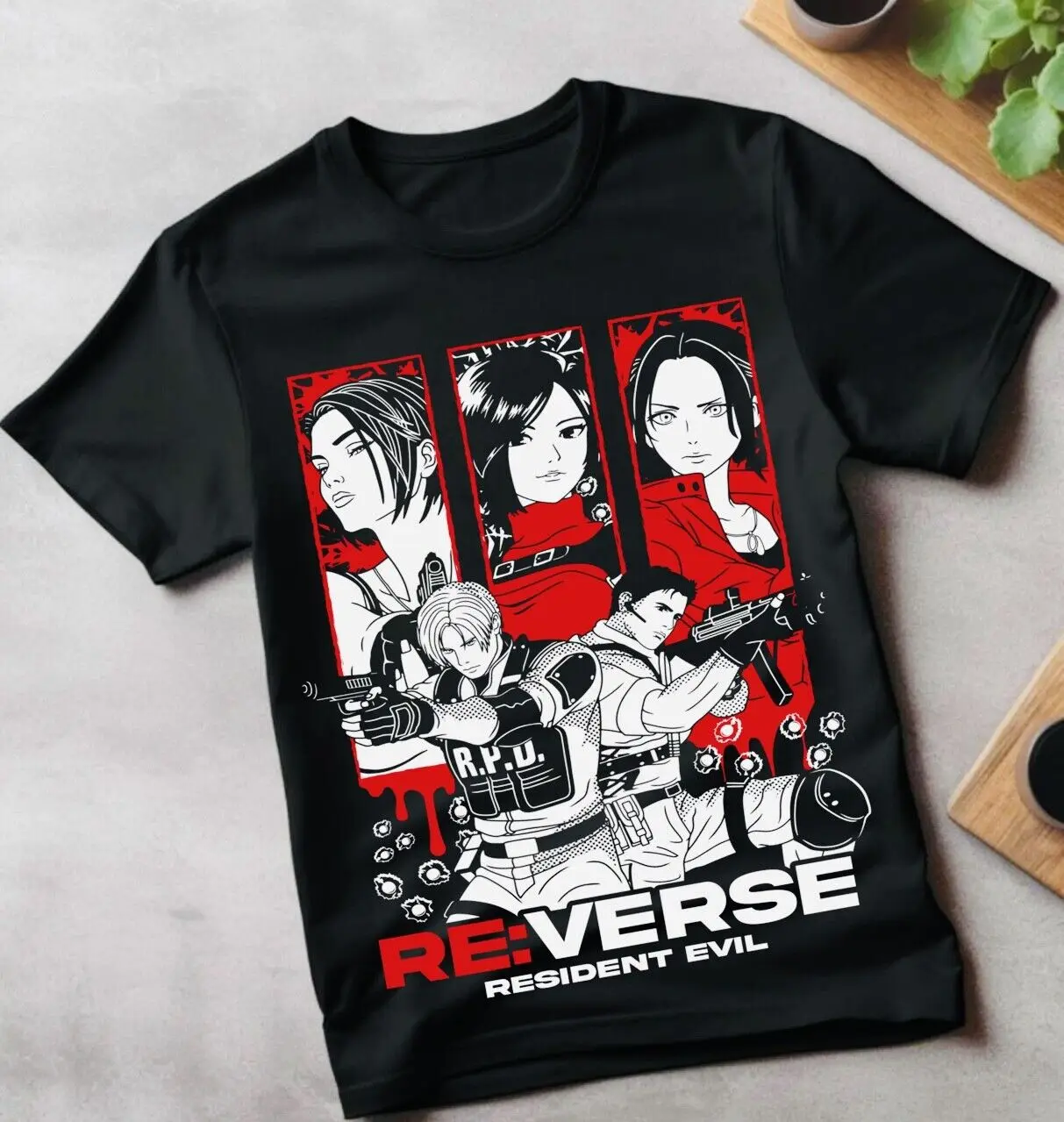 Resident Evil 2 Ada Wong t-shirt - Mens & Women's sizes S-XXL - Remake Game Leon tops Unisex Summer Short Sleeve