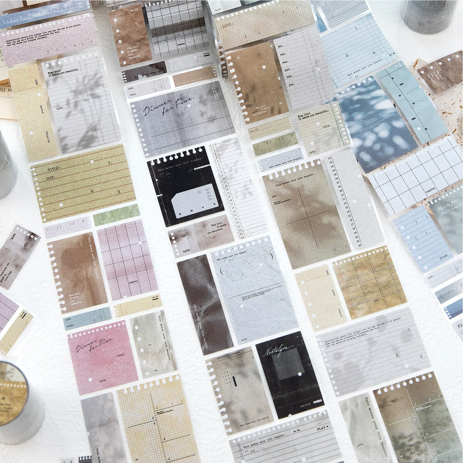 1pcs/1lot Decorative Adhesive Tapes Life flows Junk Journal DIY Paper Japanese Masking Scrapbooking Stickers