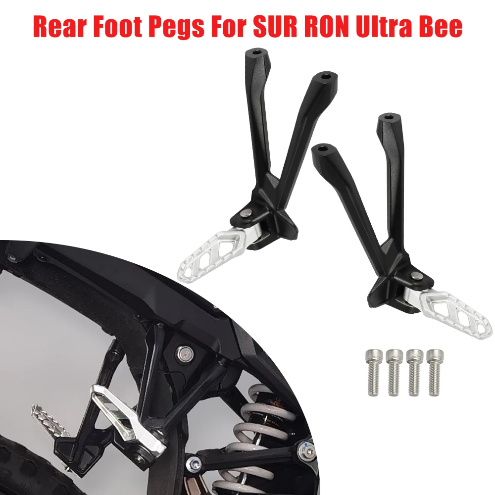 For Surron Ultra Bee Passenger Rear Foot Peg Extensions Extended Footpegs Pedal Motocross Bike Dirt Bike Off-Road Accessories