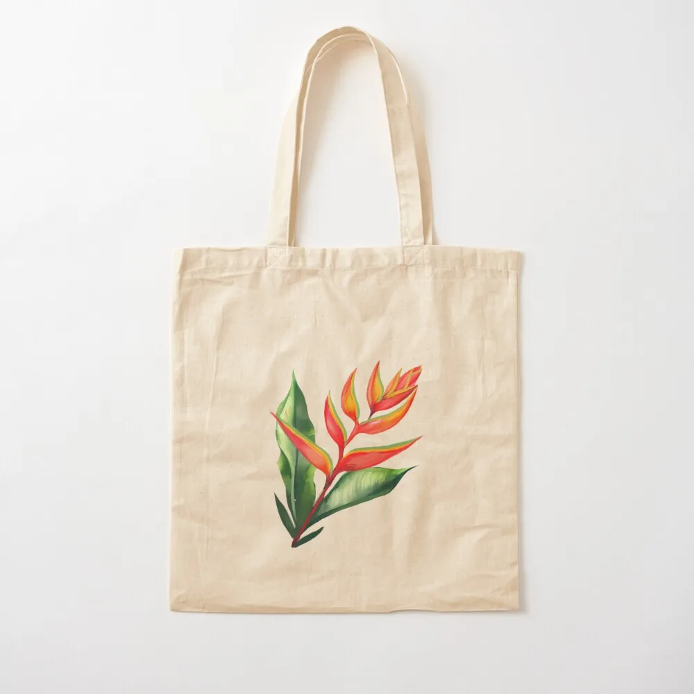 hypnotic heliconia watercolor Tote Bag bags for women Canvas shoulder bag canvas bags custom fabric bag