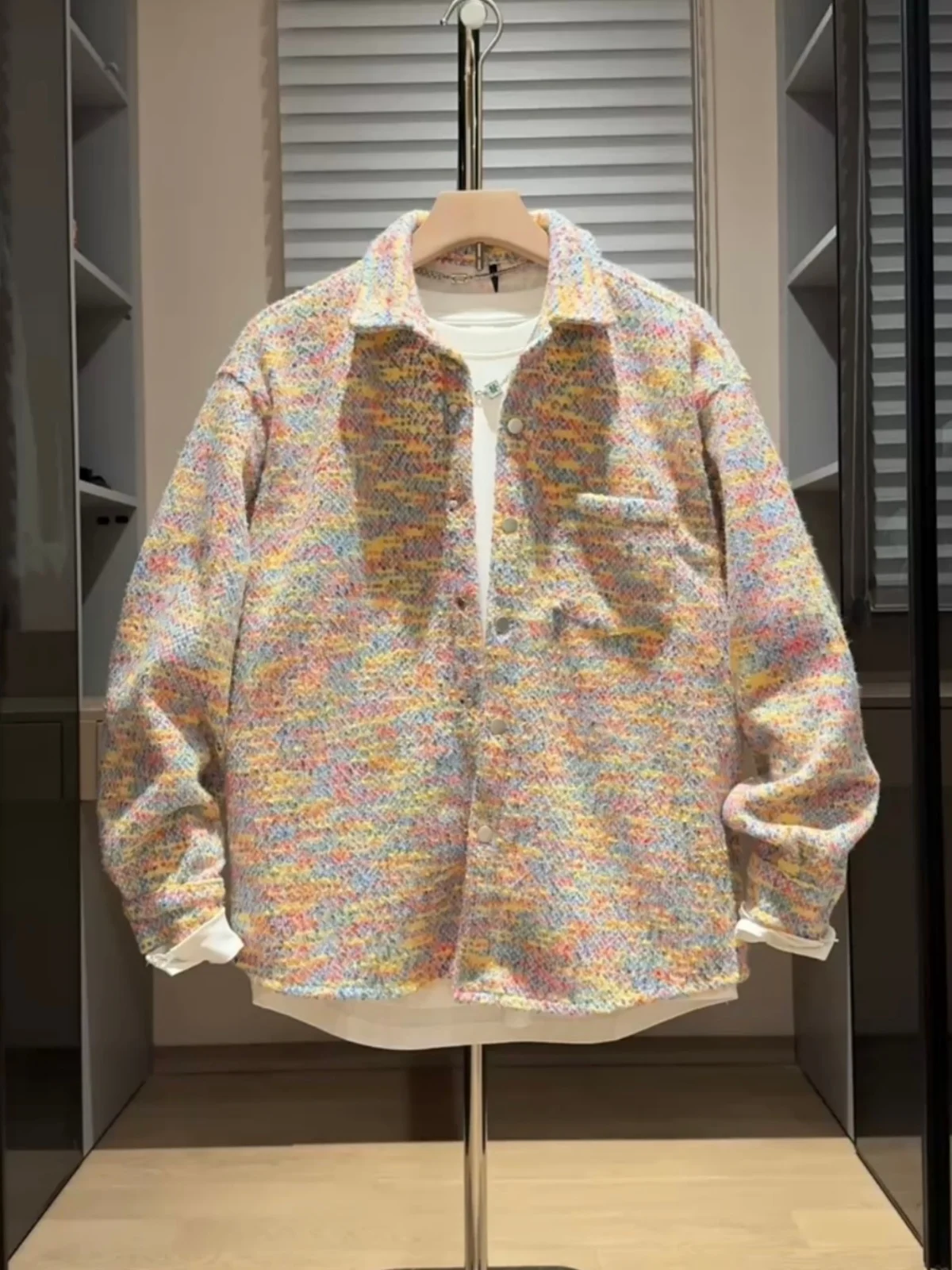 

Осенне-зимний цветной тканый жакет с вышивкой для пар, повседневный, универсальный, с длинными рукавами, дышащий, из смесового полиэстера и хлопка