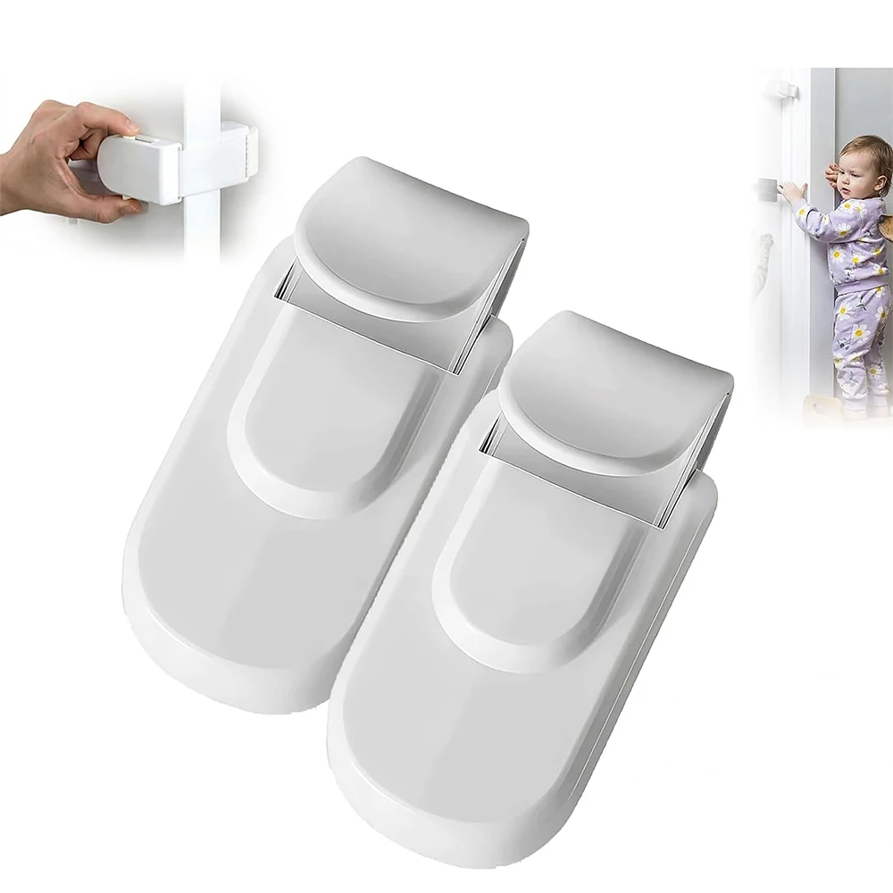 

SIHAO 5PCS Snap-on Child Proof Door Lock Adhesive-Free Multi-functional Children Safety Lock Universal Fit Easy Installation