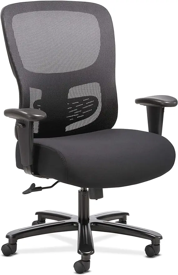 

HON Sadie Big and Tall Office Chair Mesh Back Ergonomic Computer Desk Chair Heavy Duty 400 lb Max - Adjustable Arms, Lumbar Supp