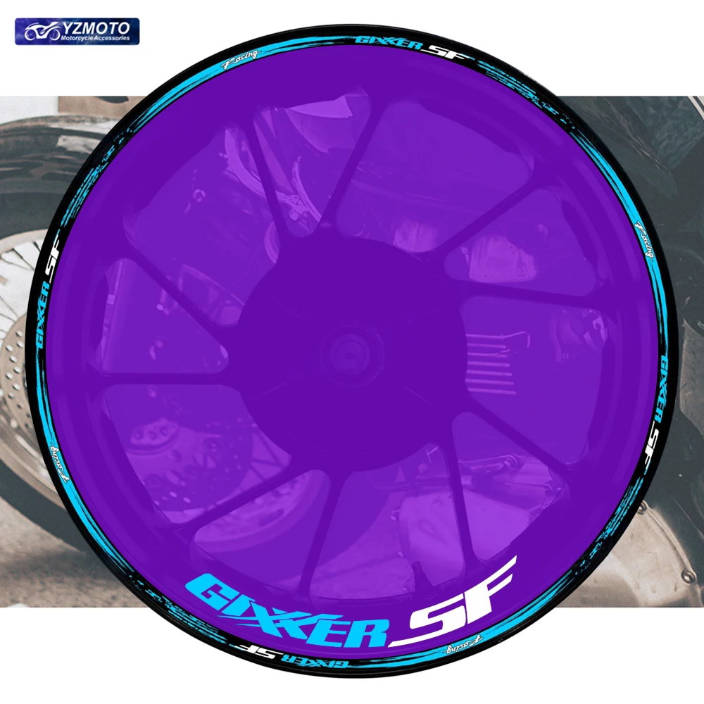 

Motorcycle Accessories Sticker For GIXXER SF Front Rear 17 Inch Wheel Hub Waterproof Decal Car Reflective Rim Tape Stickers