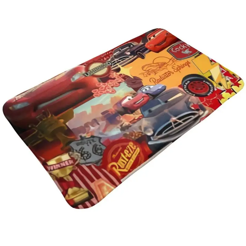 Custom Lightning Mcqueen Cars Front Floor Door Entrance Mats Indoor Bathroom Kitchen Doormat Toilet Carpet Rug