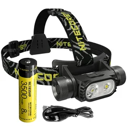 2024 Nitecore HC68 2000LM LED High Performance Dual Beam E-focus Headlamp Rechargeable 3500mAh Battery Outdoor Camping Headlight