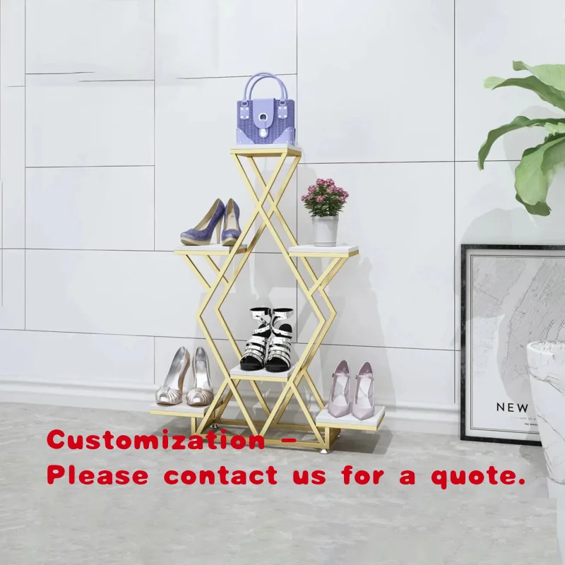 custom.Retail High-end Customized Luxury Clothing Store Nesting Metal Counter Top Display Racks Table Shoes Flower Stand