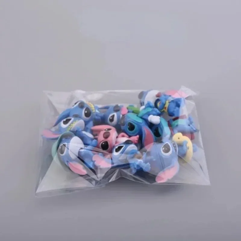 10pcs Anime Figures Stitch Doll Cartoon Stitch Toys Ornaments Micro Landscape Cake Decoration Model Pvc Figure Kid Birthday Gift