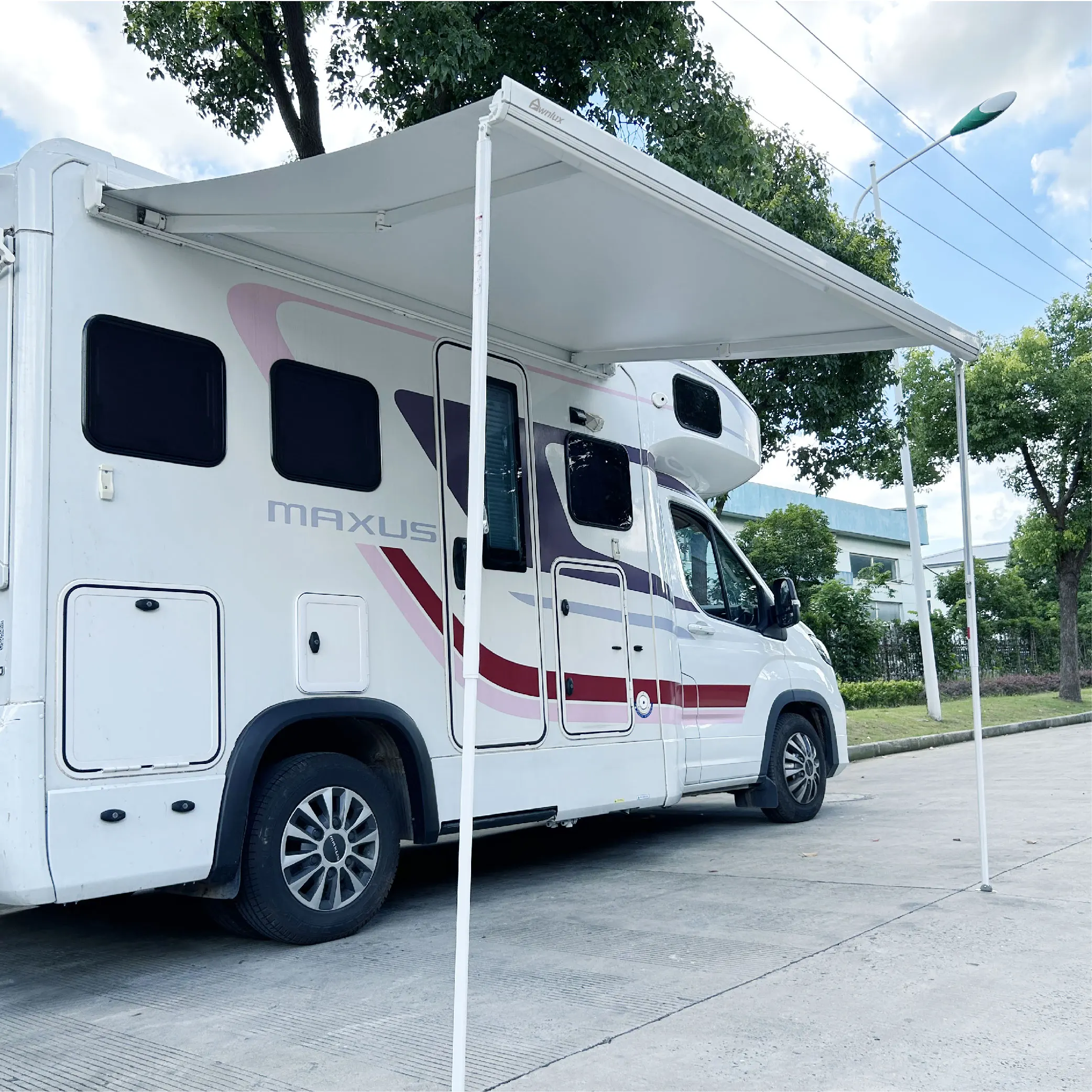Wareda W5500 Electric Full Cassette RV Awning Waterproof Aluminum Housing For Caravan Motorhome Camper Van