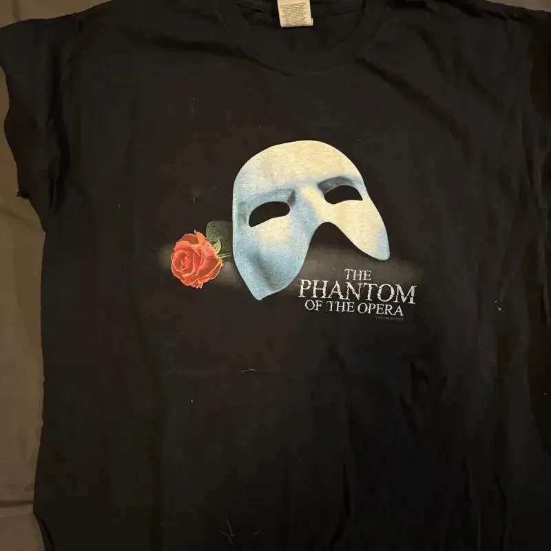Camiseta The Phantom of the Opera talla M Black Rose Mask