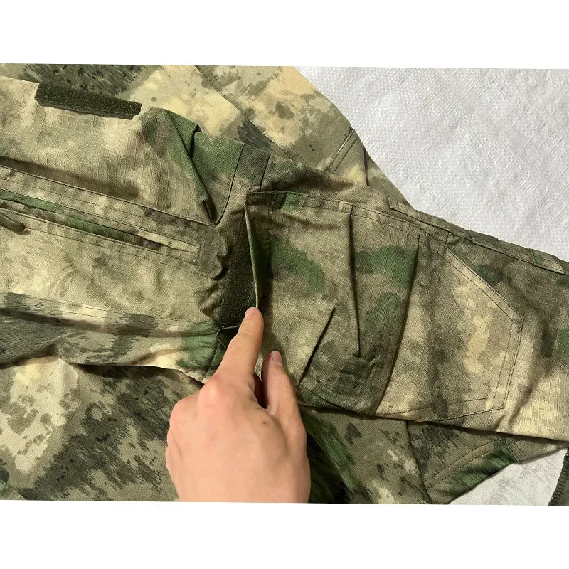 Outdoor Taktische Wander-T-Shirts für Herren, Kampf-Militär-Armee-CP-Tarnung, langärmelig, Jagd- und Klettershirt, Baumwolle, Sportkleidung – Detail 13
