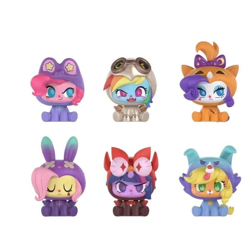 

My Little Pony Click Mini Doll Nightmare Dress up Glow-In-The-Dark Cute Anime Collection Blind Box Toy for Festival Gifts