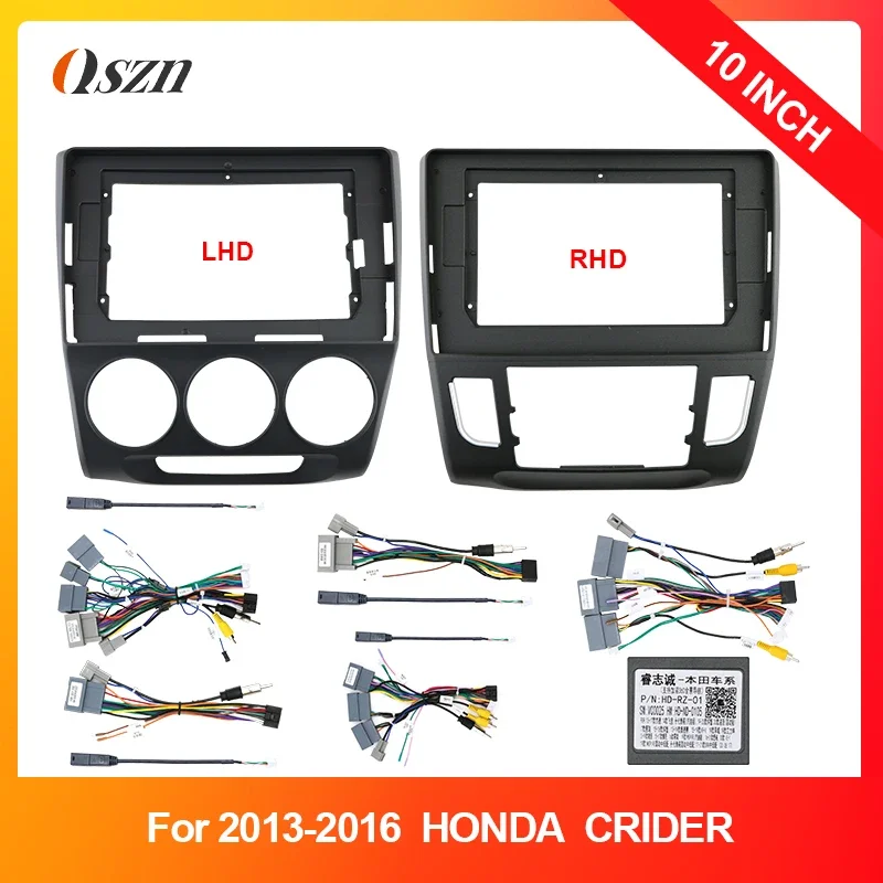 10.1 Inch Radio Fascia Frame Fit For HONDA  CRIDER 2013-2016 Stereo DVD Player Plastic Dashboard Canbus Harnes