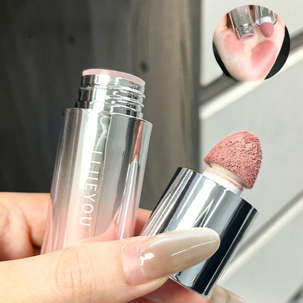 Face Liquid Blusher Smooth Cheek Eye Mousse Blush Matte Glitter Highlighter Stick Rouge Waterproof Contour Makeup