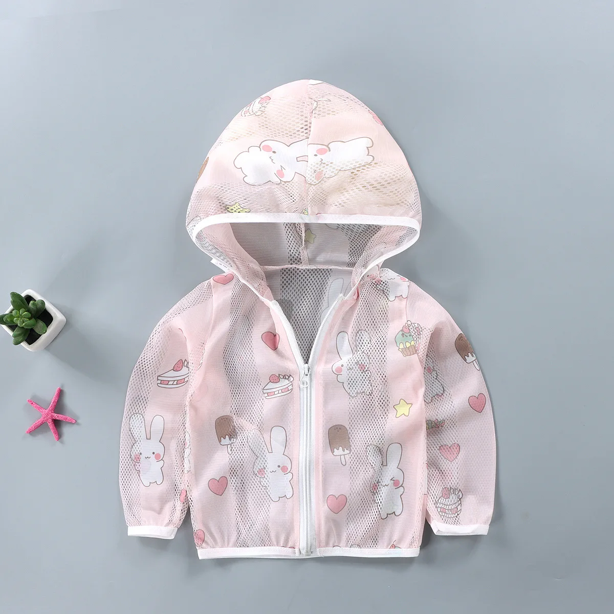 Summer Children Sun Protection Clothing Baby Outdoor Breathable Light Thin Coat Boys Girls Skin Jacket Kids Clothing Tide