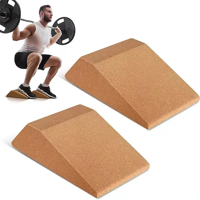 Cork Yoga Column Deep Squat Hard Pull Wedge Brick Yoga Exercise Aids Fitness Muscle Stretching Massage Relaxation Tools