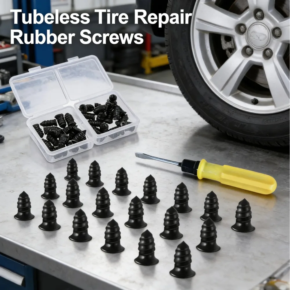 

32Pcs Car Tire Repair Nails Car Tire Repair Rubber Nails Auto Motorcycle Vacuum Tire Nails Fast Self-Service Tire Repair Nails