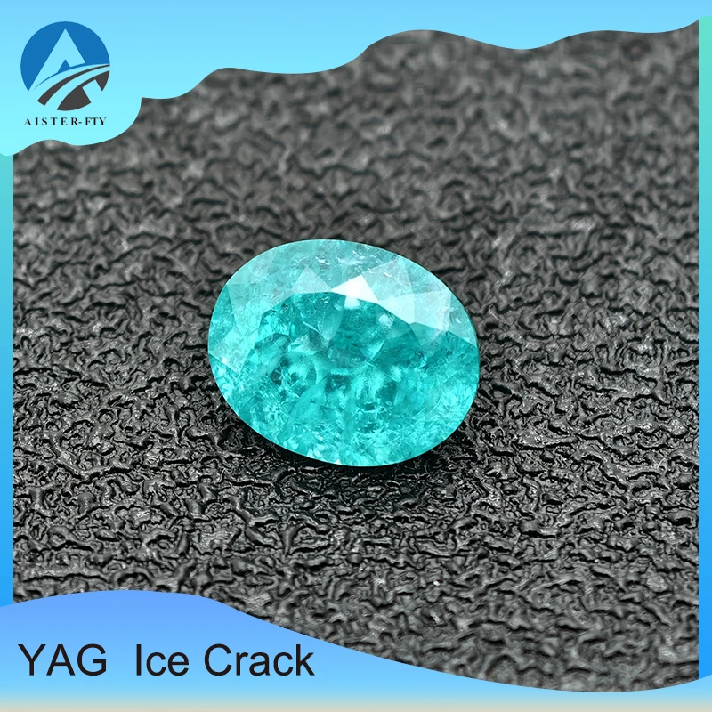 Top Paraiba Oval Shape Cotton Yttrium Aluminium Garnet Ice Crack Loose Gemstone – Lab Diamonds for Jewelry Making DIY Design