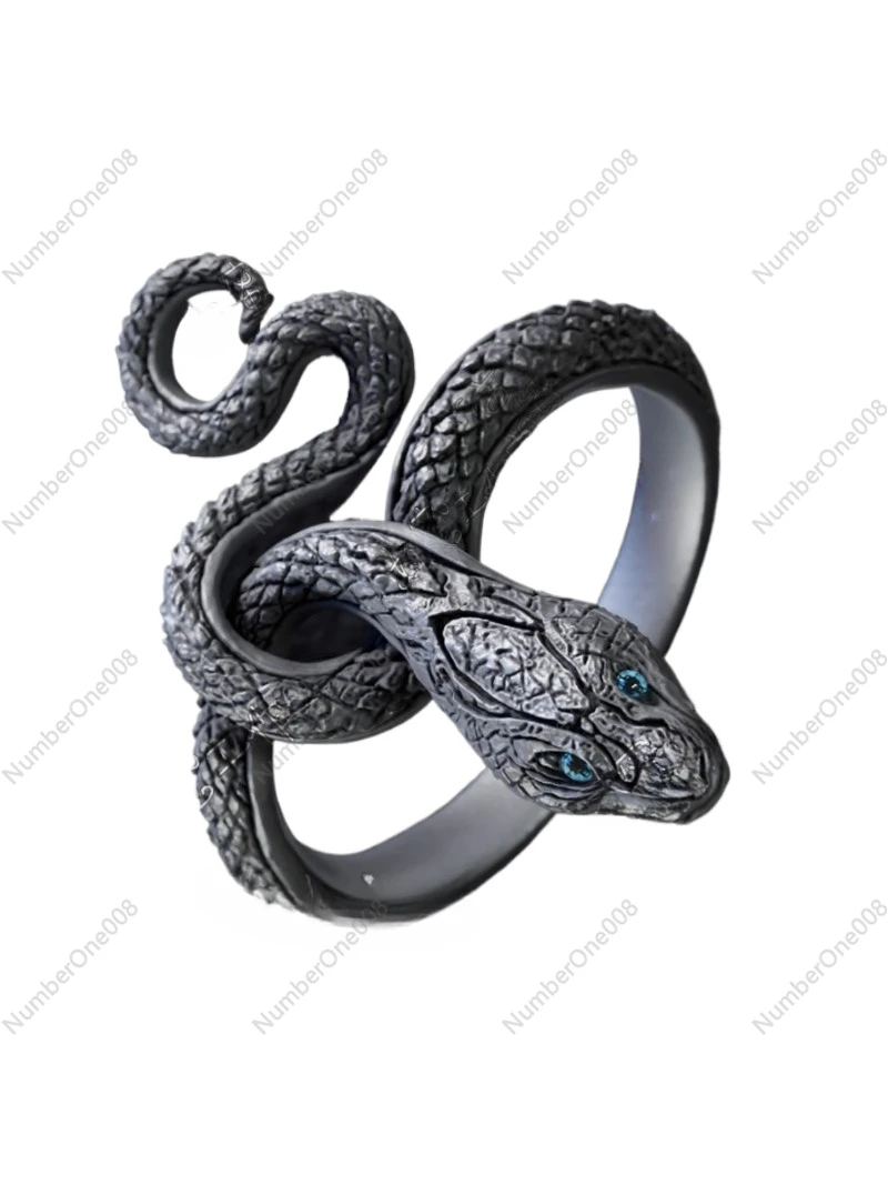 

Surrounding the Game Greedy Silver Snake Ring Metal Silver Ring Wearable