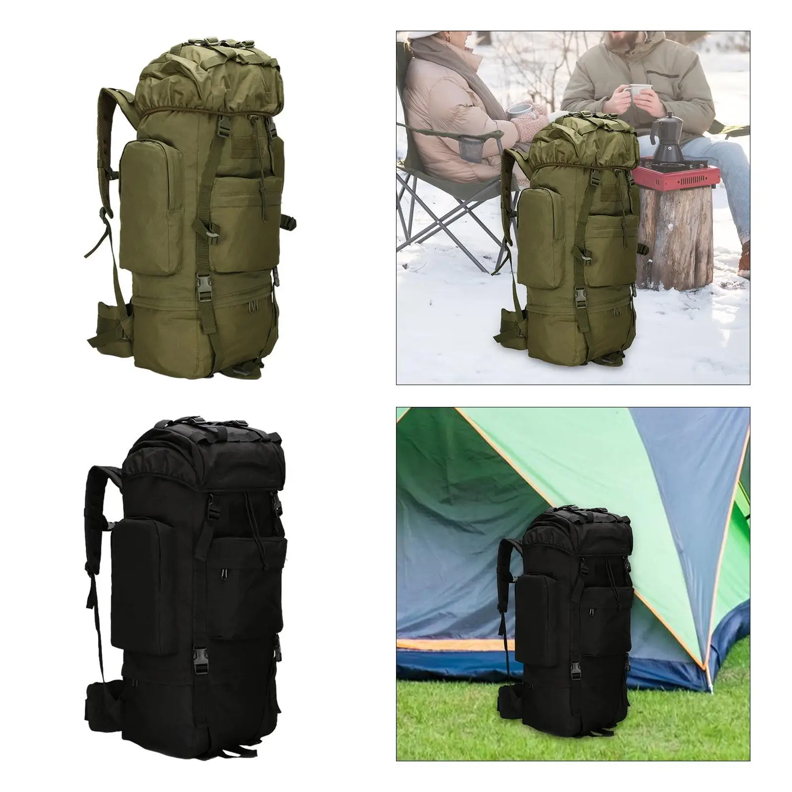 Mochila de montanhismo para camping, escalada e caminhadas mochila, bolsa de viagem para homens e mulheres, mochila, caminhadas e ciclismo, 100 l