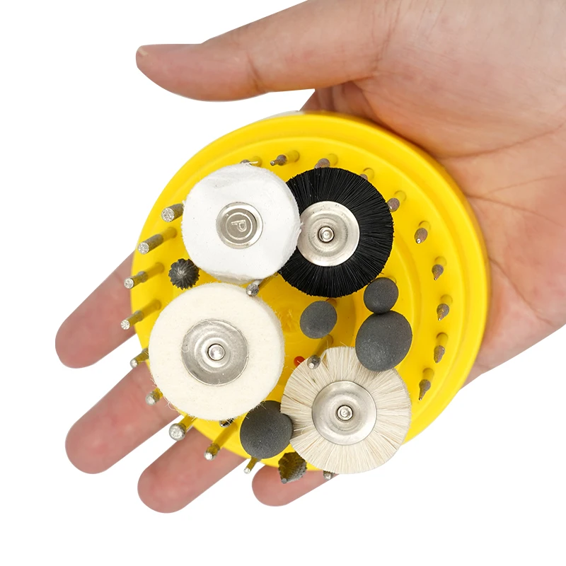 

48-Hole Silicone Rubber Grinding Head Nail File Set Technician Kit Low-Speed Emery Wheel