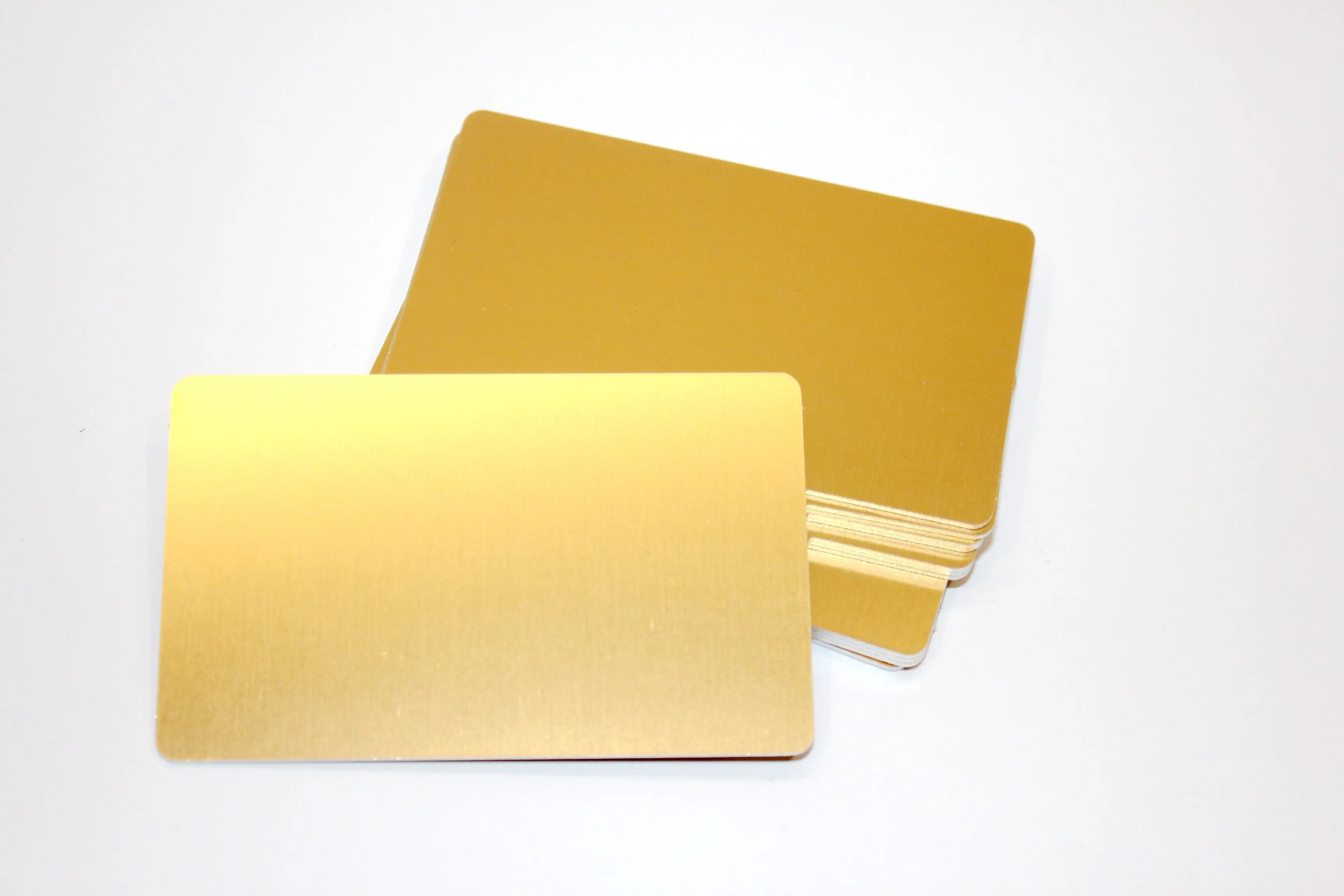 Golden Color Anodized Aluminum Plaque Plate Blanks Metal Business Cards For Laser Engraving