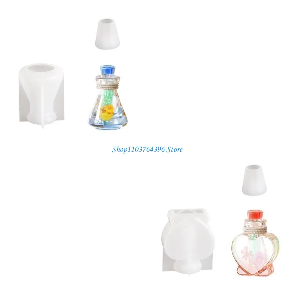 

Drift Bottle Making Mold DIYs Crystal Drop Bottle Silicone Mould Night Light Wishing Bottle Mould Decors