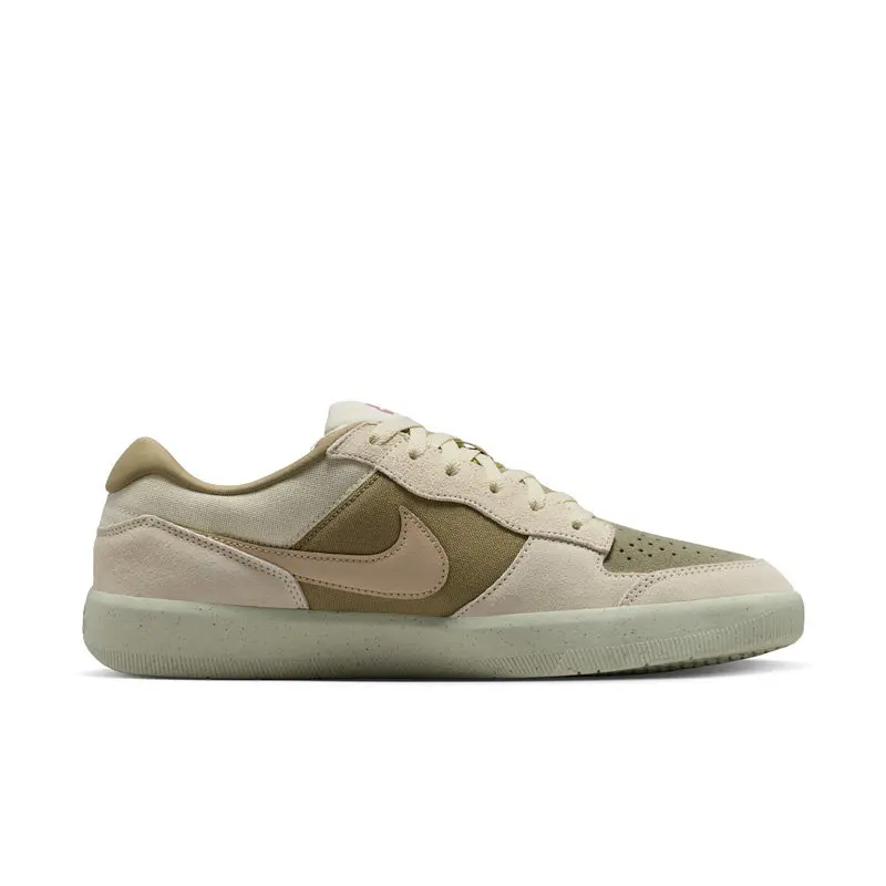 Nike Dv5477-106 Olive Red Mixed Material Low Top Perforated Toe Tri-Star Rubber Outsole Casual Skate Sneakers