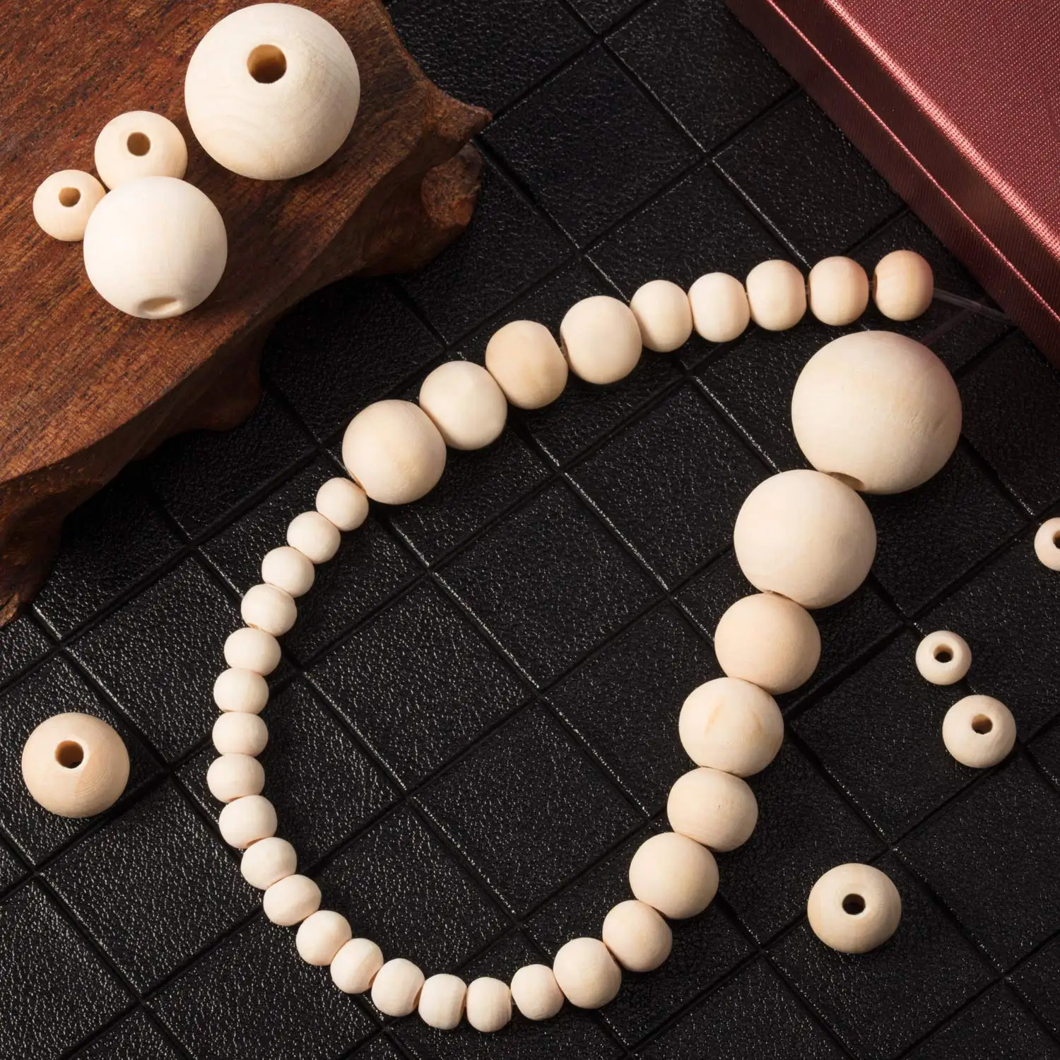 5~20mm New Natural Wooden Beads Wooden Round Ball Wood Spacer Beads for Craft DIY Loose Wooden Beads For Jewelry Making Bracelet