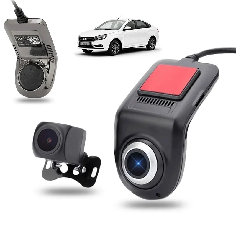 

2 Channel HD 1080P Dual Lens Mini Hidden Dash Cam Front and Rear Usb Car Dvr Video Camera With G-Sensor Android Usb Dash Cam