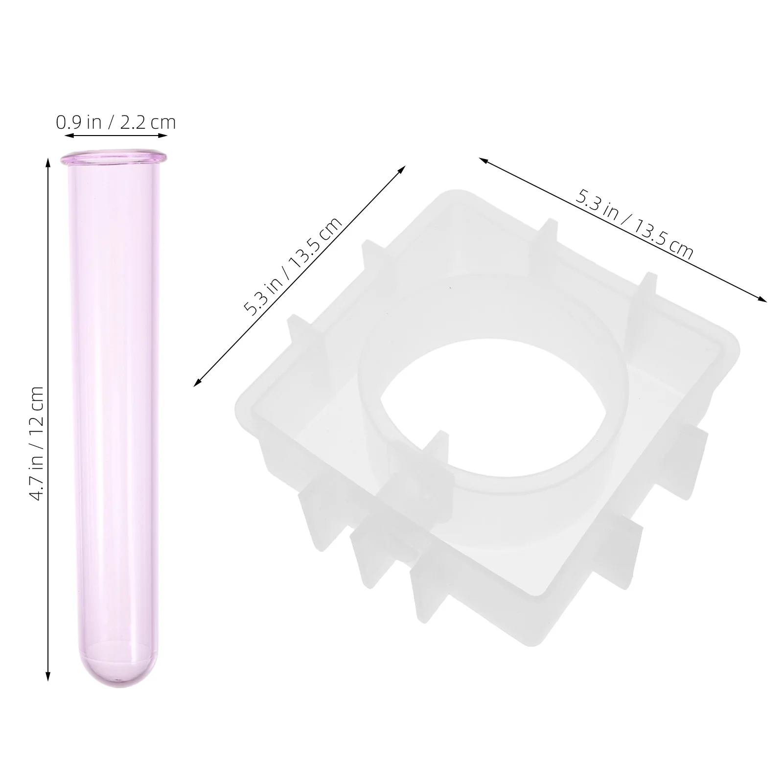 1Set Silicone Acrylic Plant Test Tube Mold Decorative Flower Vase Hydroponic Tube Holder DIY Making Mold Set Test