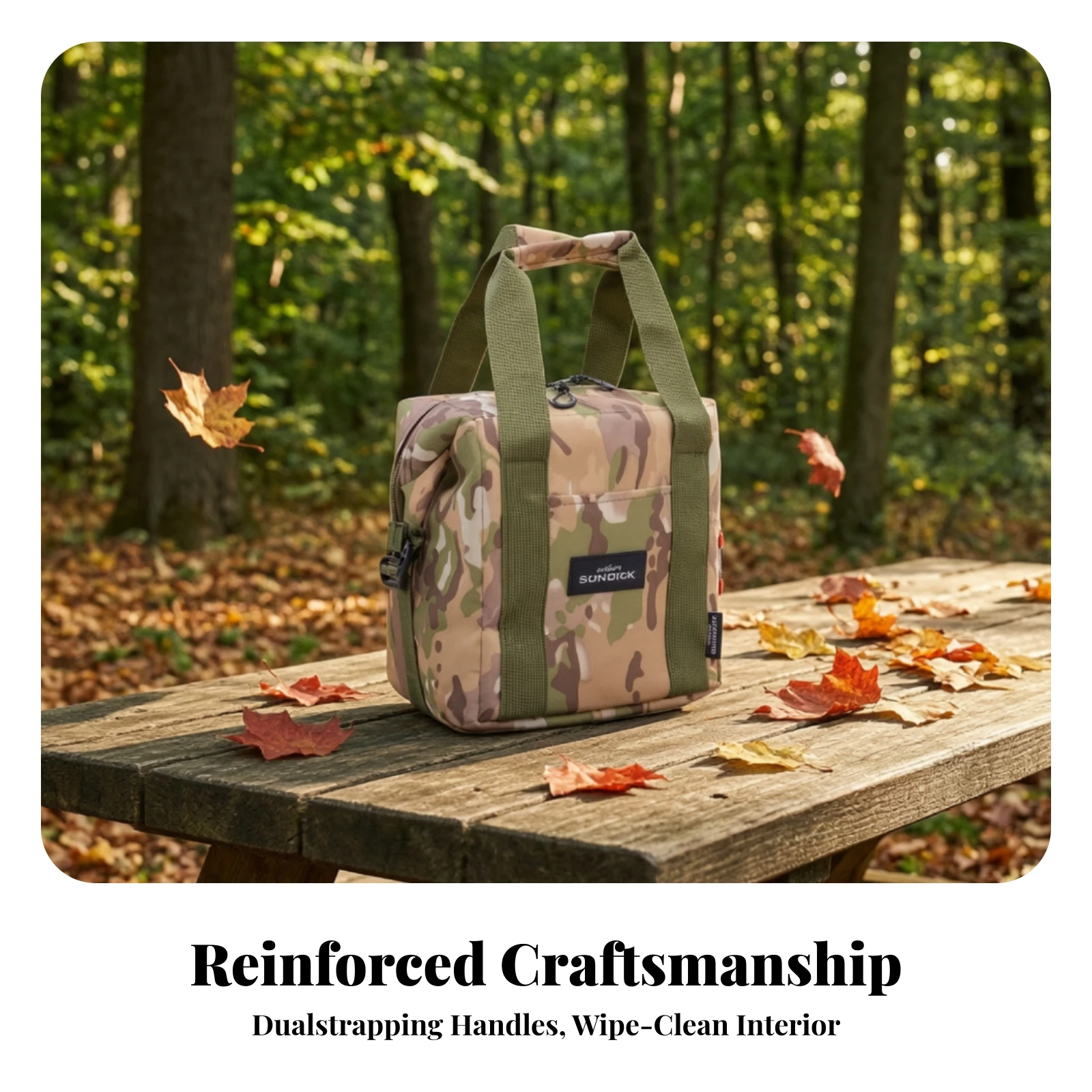 Cooler Bag with Front Pocket Long-Lasting Expandable Cooler Bag Lunch Box with Front Pockets Heavy-Duty for Picnics, Day Trips