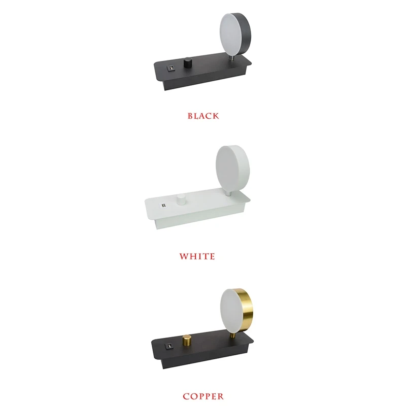 

Современный настенный светильник, светодиодный настенный светильник, вращение на 300 градусов, USB в внутреннем настенном светильнике, 9 Вт, настенный светильник, бра для прохода A