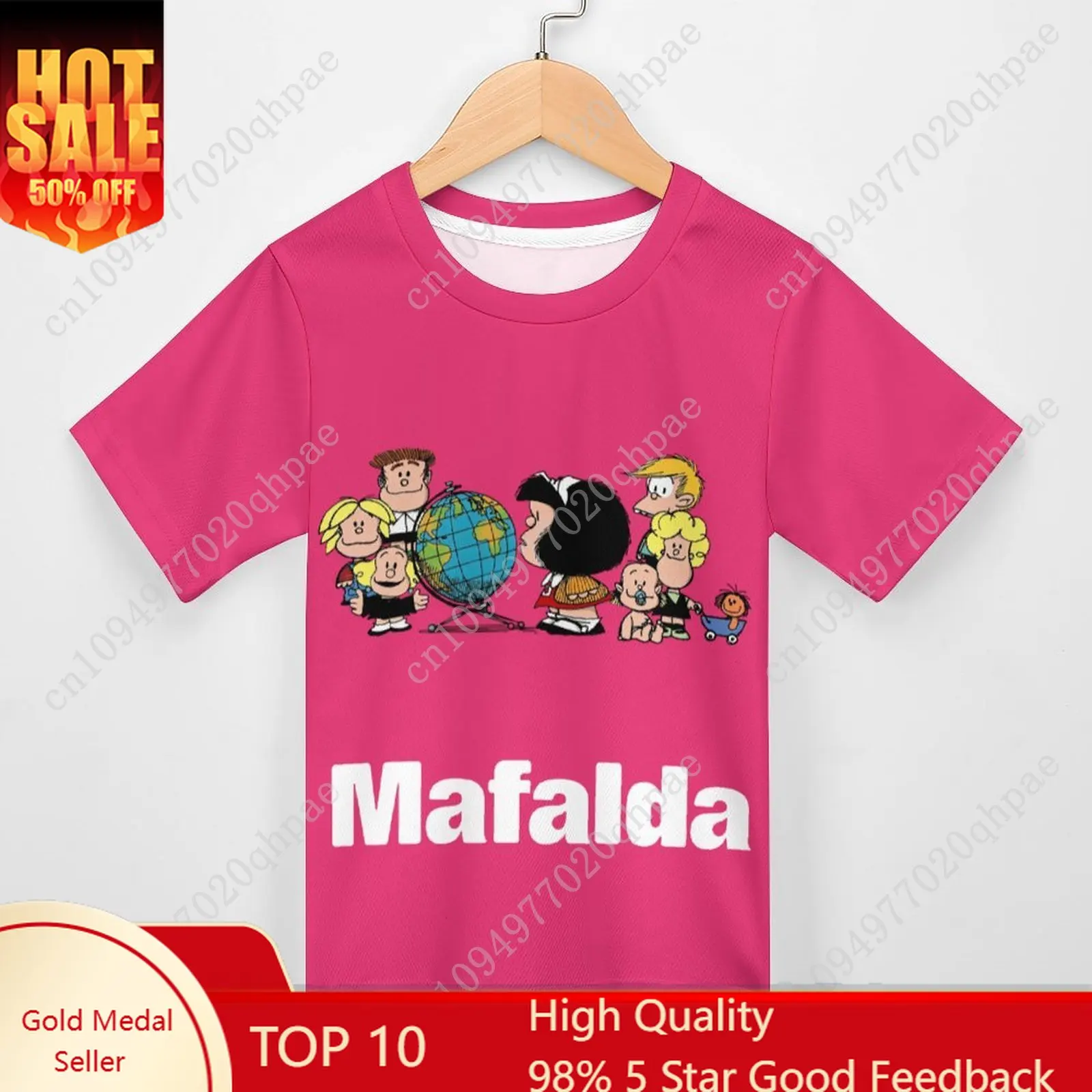 

Mafalda T Shirt Boys Girls Childs Cotton Short Sleeves Tlightweight Breathable Comfortable Tshirt Custom Made Summer Tops