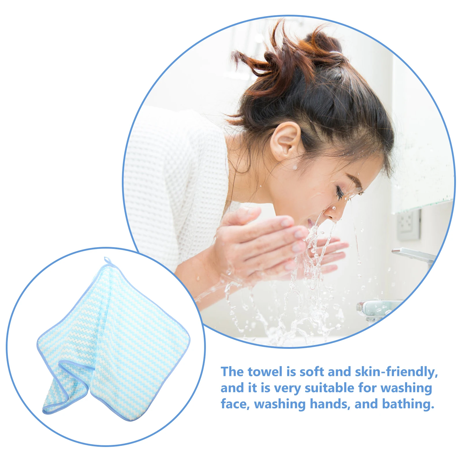 

2Pcs Coral Fleece Towels Thick Soft Bath Hand Drying Quick Absorbent Kitchen Bathroom Face Cloth Adult Household Washcloths Car