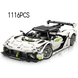 Famous Super White Technical Racing Car Budiling Block City Expert Speed Racer Vehicle Bricks Assembly Sets Toys Kids Boys Gifts