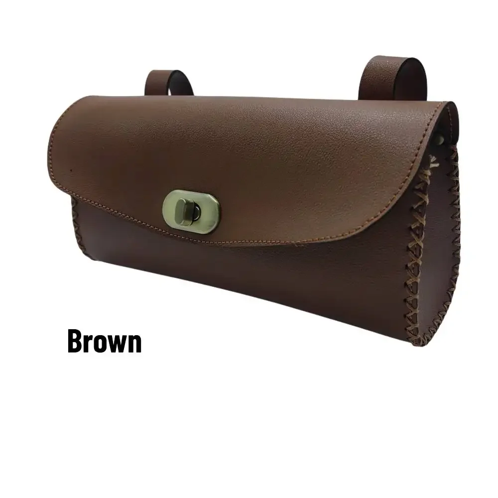 NOWA Retro torba rowerowa PU Skórzana torba rowerowa Składana torba na siodełko Tylna torba Spersonalizowana torba rowerowa Vintage Części główne