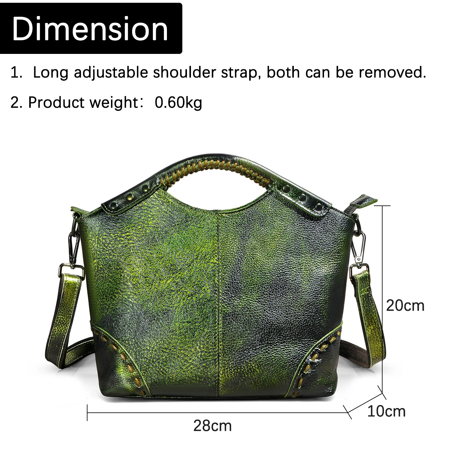 Thick LEATHER Emboss Green High Quality Luxury Ladies Casual Design handbag Shoulder bag Women female ol elegant Tote bag 6640