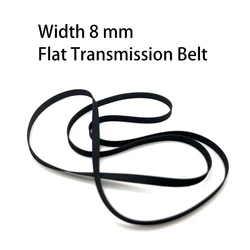 1Pcs Cassette Tape Recorder Width 8mm Flat Transmission Belt For LP Vinyl Record Player Phonograph Turntable Drive Belt