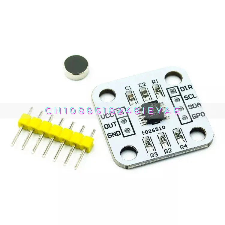 

AS5600 Magnetic Encoder, Magnetic Induction Angle Measurement Sensor Module 12bit High Precision