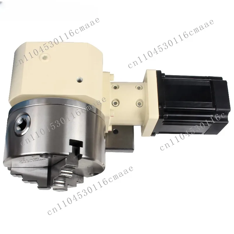 

A Axis Rotary Axis 4th Fourth Axis Dividing Head for Metal Roller Cam Reducer 15:1 + K11-130mm Chuck + 750W AC Servo Motor