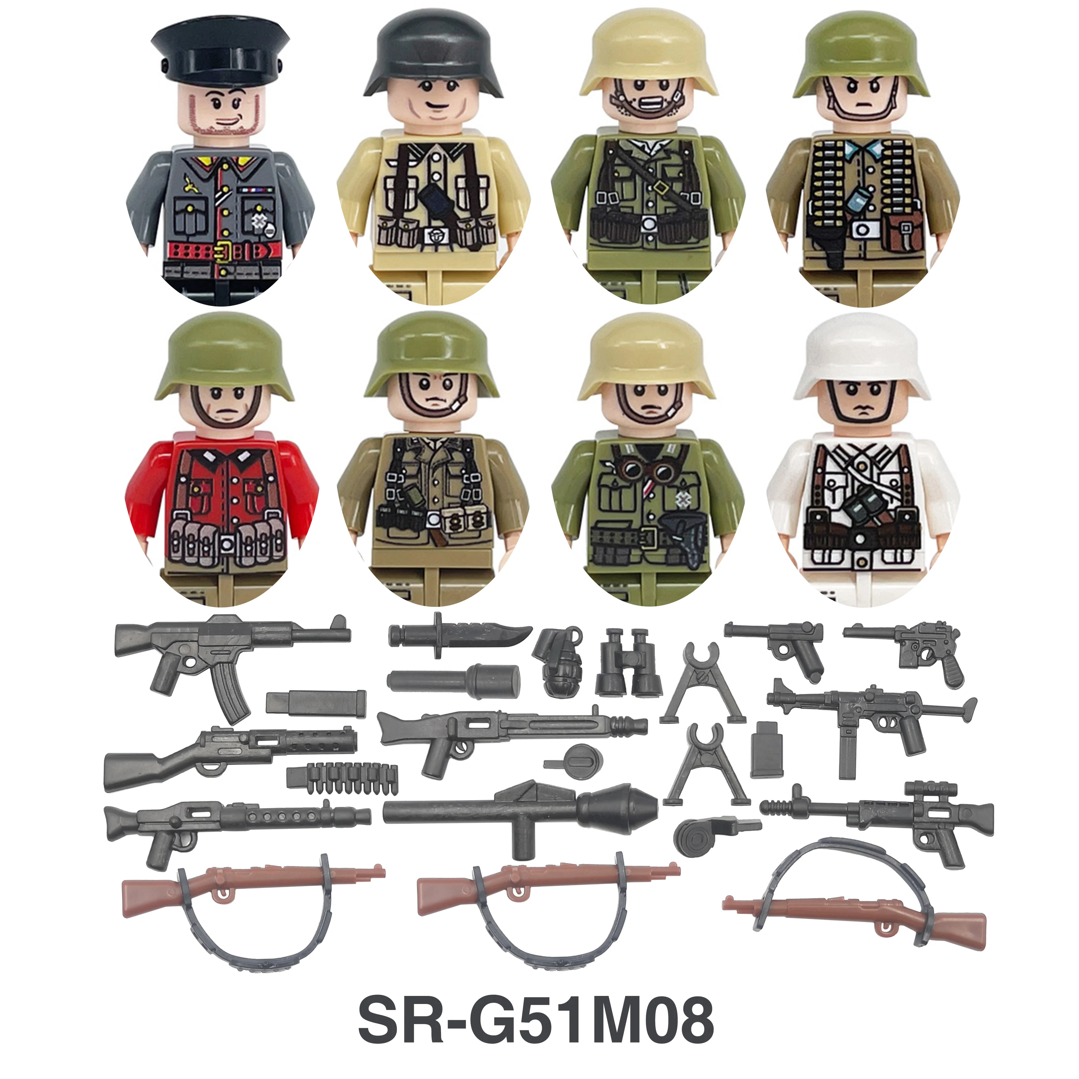 DIY WOII Infanterie Medisch Korps Soldaat Motorfiets Sovjet Amerikaanse Leger Militaire Wapens Bouwsteen Steentjes Kinderen Kids Cadeau Speelgoed